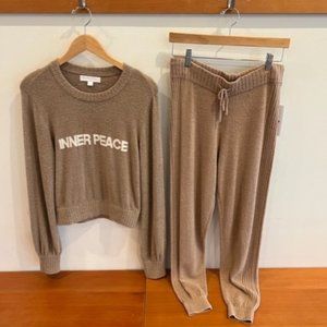 NWT 2 piece Spiritual Gangster Inner Peace Melody Sweater & Knit Joggers Set